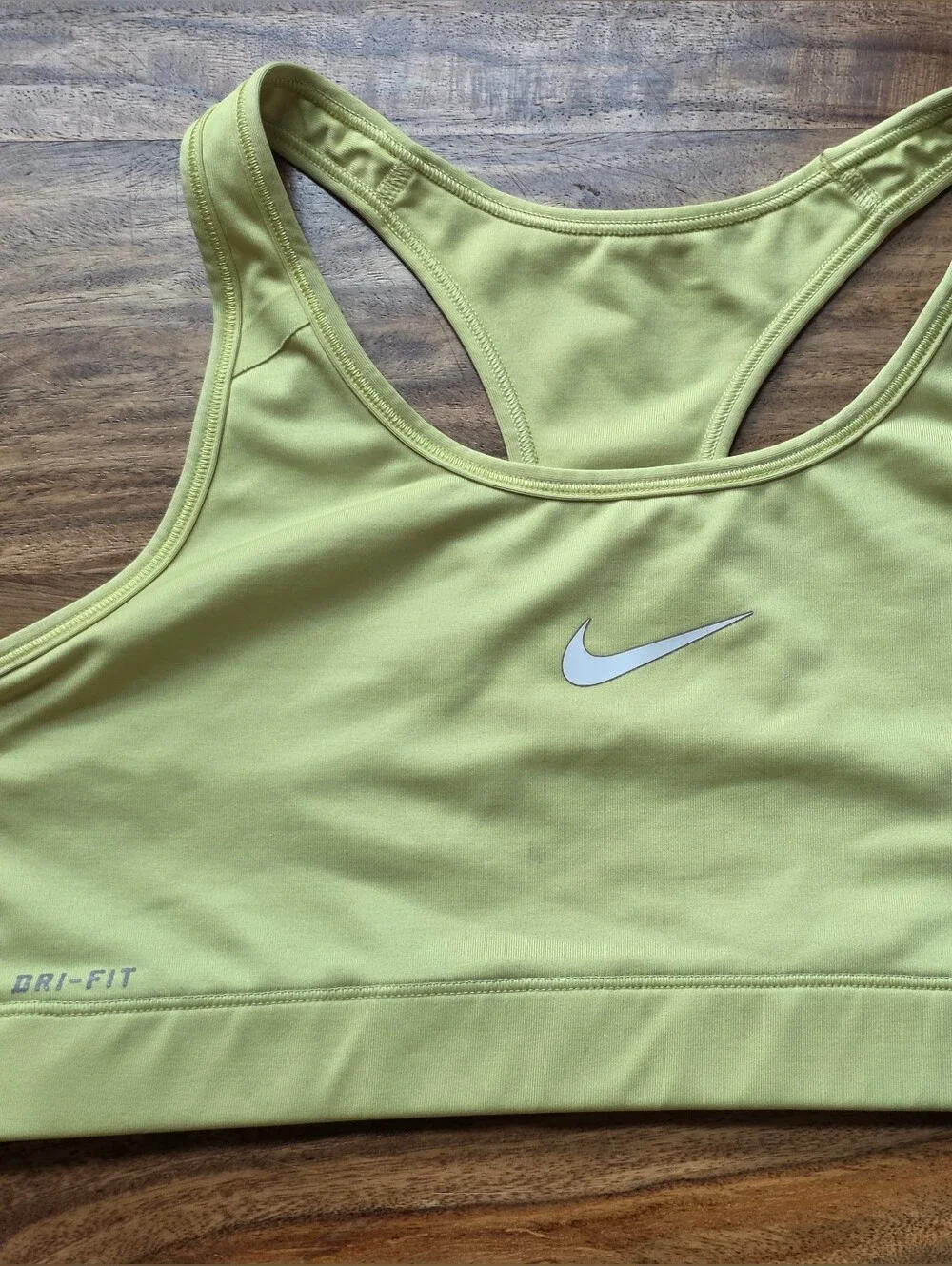 Neon Yellow Nike Dri-FIT Sports Bra-Women's Large